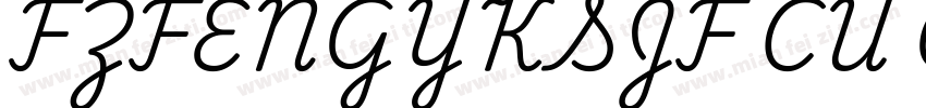 FZFENGYKSJF CU GBK10字体转换